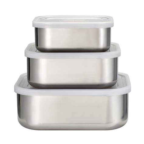 stainless steel storage containers square